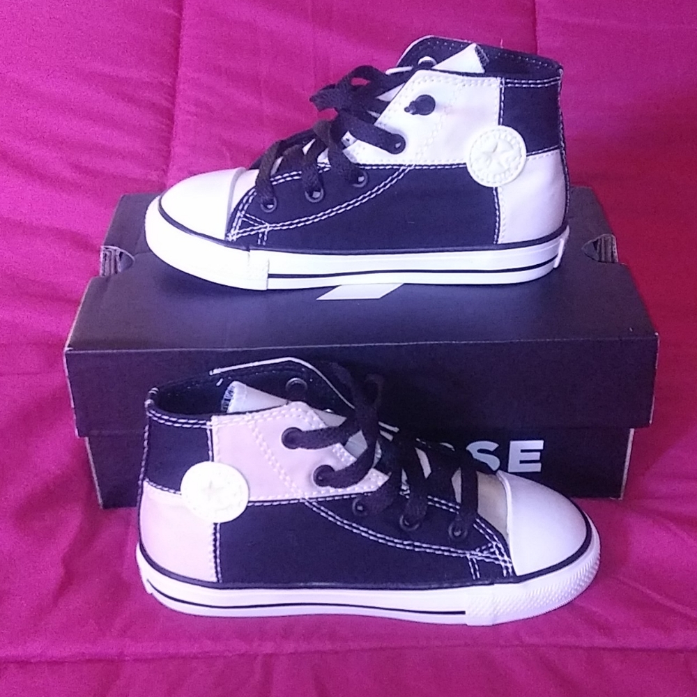 Toddler Converse All Star Hi Uv In Black/Magenta - Picture 4 of 16